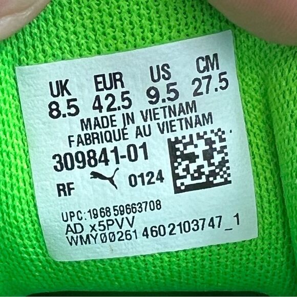 Puma Scoot Zeros NBA 2K Shot Meter Basketball shoes Mens 9.5 Black Green - Picture 8 of 8